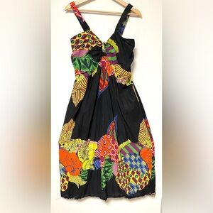 Colorful Boho Sundress Vibrant Multicolor Abstract Pattern